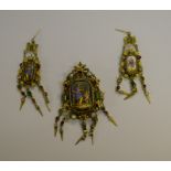 A 19th century gilt metal baroque pendan