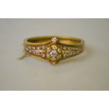 A Victorian bloomed unmarked gold diamon