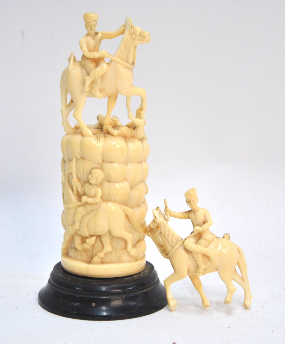 An Indian ivory sculpture, designed with