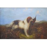 J Langlois - Spaniel with pheasant, oil