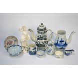 A small collection of late 18th/early 19th century English porcelain and china including a