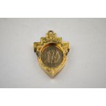 AMENDED WEIGHT A Victorian yellow gold pendant engraved 1878 etc,