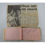 A post-war autograph album, featuring sports personalities, entertainment, etc, in Southampton F.C.