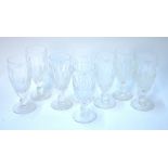 Waterford Crystal - a set of eight 'Colleen' pattern champagne flutes (8)