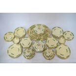 An extensive Art Deco Grindley hand painted dinner service, 'June' pattern, no. 783418,