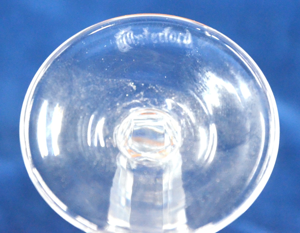 Waterford Crystal 'Sheila' pattern part suite of drinking glasses, conical fluted bowls, hexagonal - Image 3 of 5
