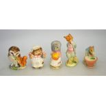 Five Beswick Beatrix Potter figures, all BP2 - gold oval backstamp; Anna Maria; Goody Tiptoes; Old