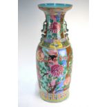 A famille rose vase with trumpet neck for the Baba/Nonya Peranakan market;