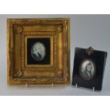 Two 19th century miniature portraits of old ladies