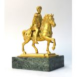 A gilt bronze classical Roman equestrian group, Marcus Aurelius from the Campidoglio, Rome,