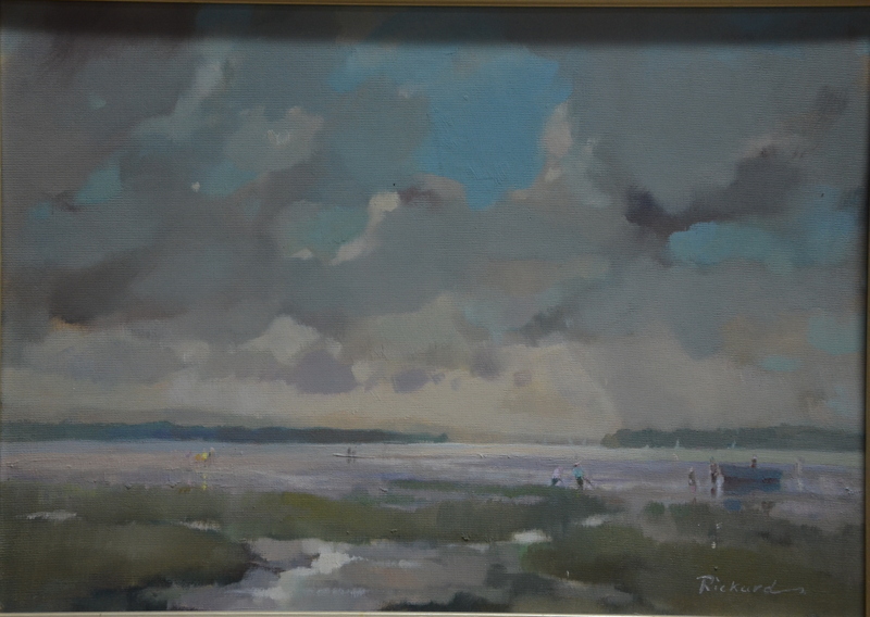 Rickards - Estuary view, oil on board, signed lower right, 35 x 49 cm