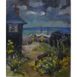 ** Lucy Harwood (1893 - 1972) East Anglian School - Benton End, a Suffolk coastal landscape with