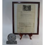 A George III Sun-Fire insurance policy dated 1791/2,