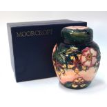 A contemporary Moorcroft ginger jar and cover decorated in the 'Oberon' pattern after Rachel Bishop,