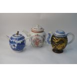 Two Chinese Export teapots,