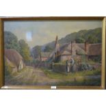 C Knight - 'Cockington, S Devon', oil on canvas, signed lower right,