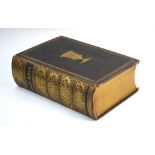 A Victorian family Bible with steel engravings,