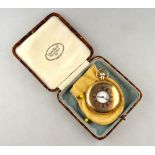 A 9ct gold Rolex half-hunter pocket watch with 15-jewel movement no.814820, in Dennison case,