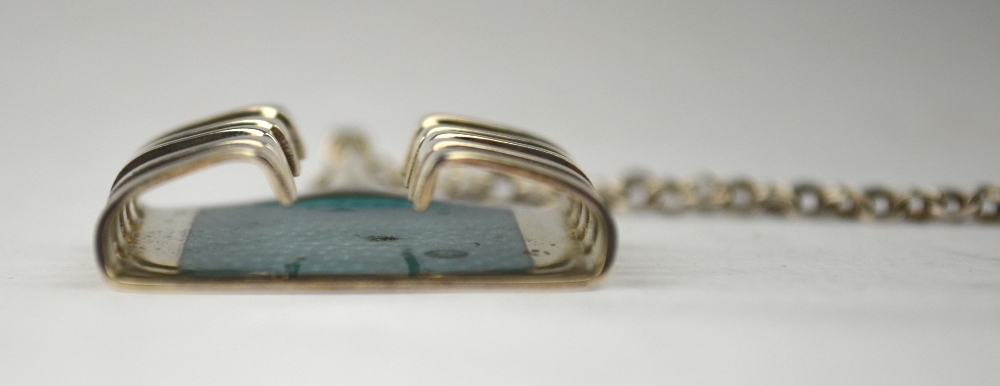 David Anderson Norway - a silver pendant of wrap around style over turquoise enamel - Image 4 of 4