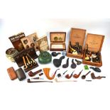 An extensive collection of vintage pipes,