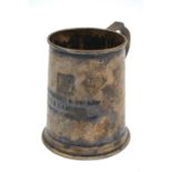 A silver pint mug, Alexander Clark & Co. Ltd., Sheffield 1968, 10.4 oz