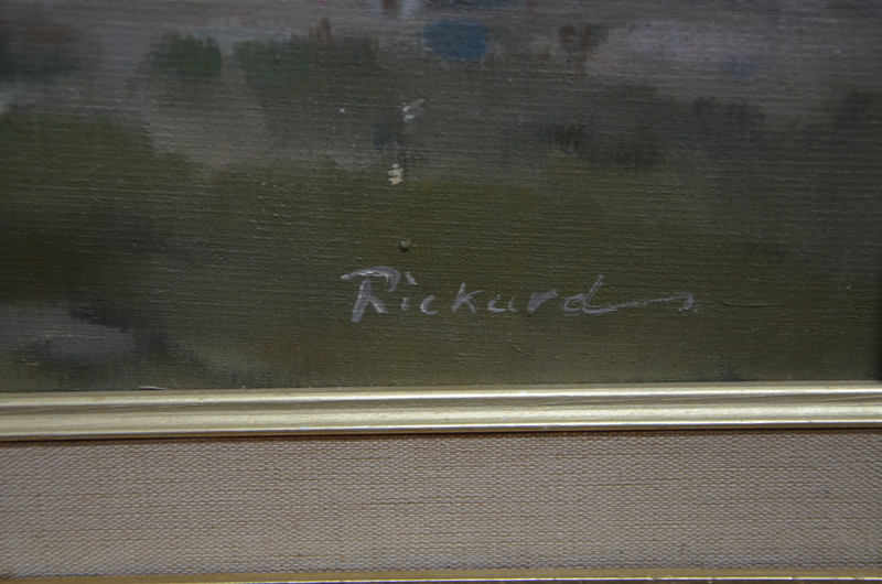 Rickards - Estuary view, oil on board, signed lower right, 35 x 49 cm - Image 3 of 3