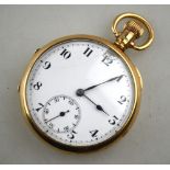 A 9ct gold open-faced pocket watch, in Dennison case,