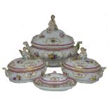 An extensive 19th century German porcelain dinner service,