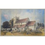Thomas Gray Hart (1797-1881) - A pair - Country house in parkland setting and Twyford Church near