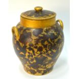 A large 19th century Art Nouveau stoneware jar and cover,