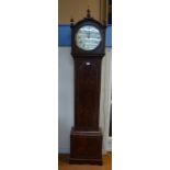 An early 19th century mahogany longcase clock with eight-day strike/silent movement and circular