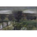 Garrick Palmer (b 1933) - 'Landscape', watercolour, signed and dated 1960 lower right, 34 x 52 cm,