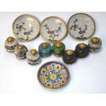 Twenty small pieces of Chinese Cloisonne enamel,