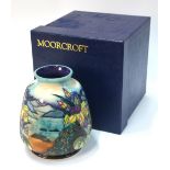 A Moorcroft contemporary vase decorated with a seascape in the 'Islay' pattern, 14.