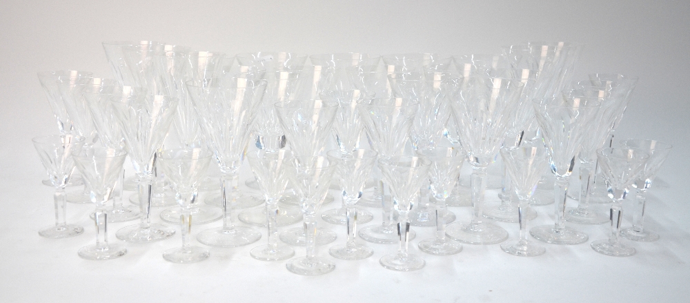 Waterford Crystal 'Sheila' pattern part suite of drinking glasses, conical fluted bowls, hexagonal - Image 5 of 5