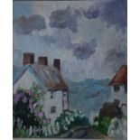 ** Lucy Harwood (1893 - 1972) East Anglian School - Benton End, 'Suffolk Cottages',