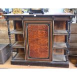 A Liberty Arts & Crafts period side cabinet with ebonised and pen-work decoration,