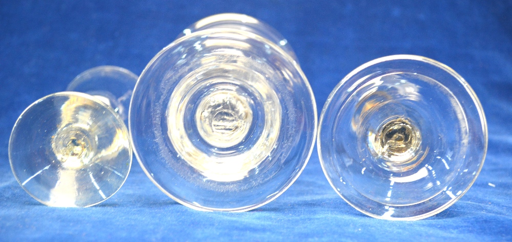 An 18th century sweetmeat glass, double ogee bowl with inverted rim, silesian stem, domed foot and - Image 5 of 5