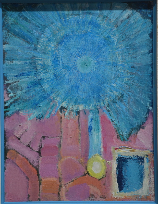 Evelina Ribeiro Craven - 'Eucharistic flower', oil on board, signed and dated 1959 lower right, 41 x