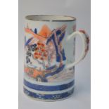 A Chinese Imari tankard, decorated with scholars in a mountainous river landscape, 16.