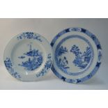 Two Chinese Export blue and white,