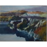 Vaughan Bevan (b 1921) - 'Dorothea Quarry', watercolour, signed lower right, 42.5 x 55 cm, c/w