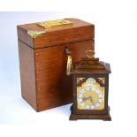 A burr walnut miniature bracket clock by Charles Frodsham of London,