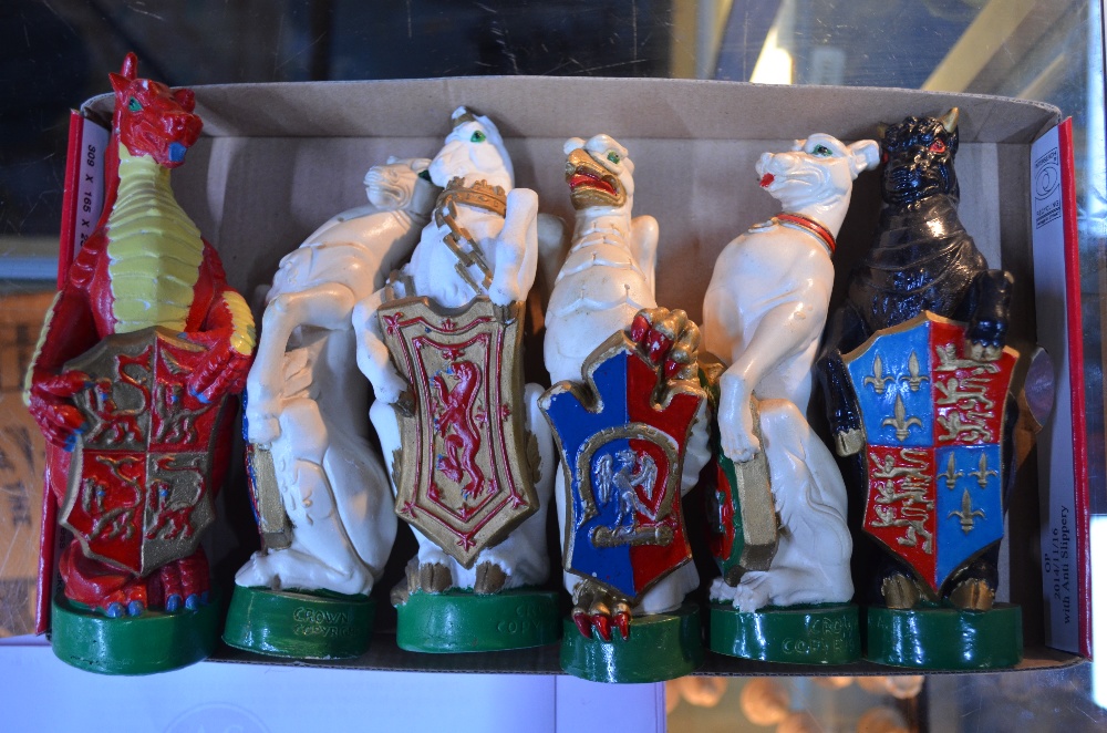 A set of nine painted composite figures