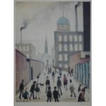 ** Laurence Stephen Lowry (1887-1976) - 'Mrs Swindell's Picture: Figures in a Street', print,