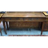 A Chinese rectangular table; the austere design without reticulated or decorated sides,
