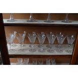 Thirteen Waterford Crystal 'Tyrone' wine glasses, 17.