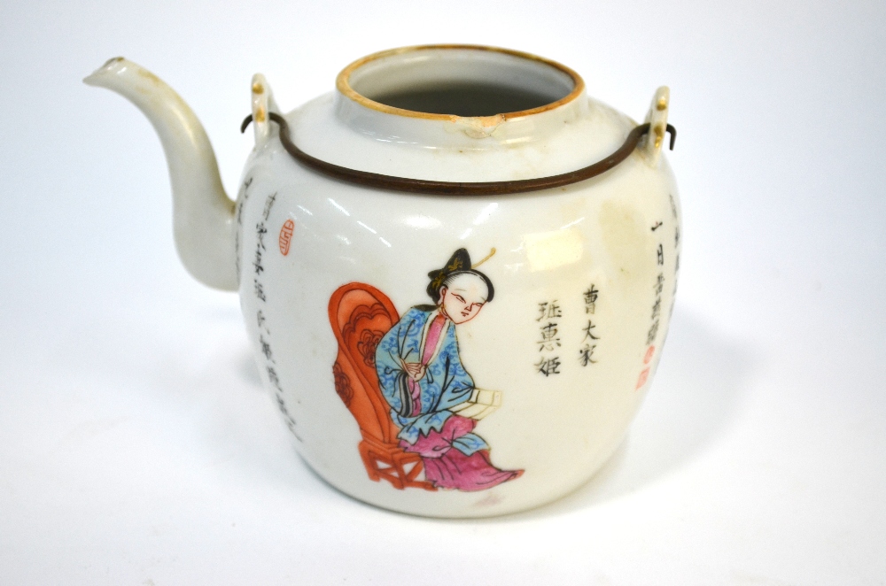 Three Asian ceramic teapots, - Image 5 of 8