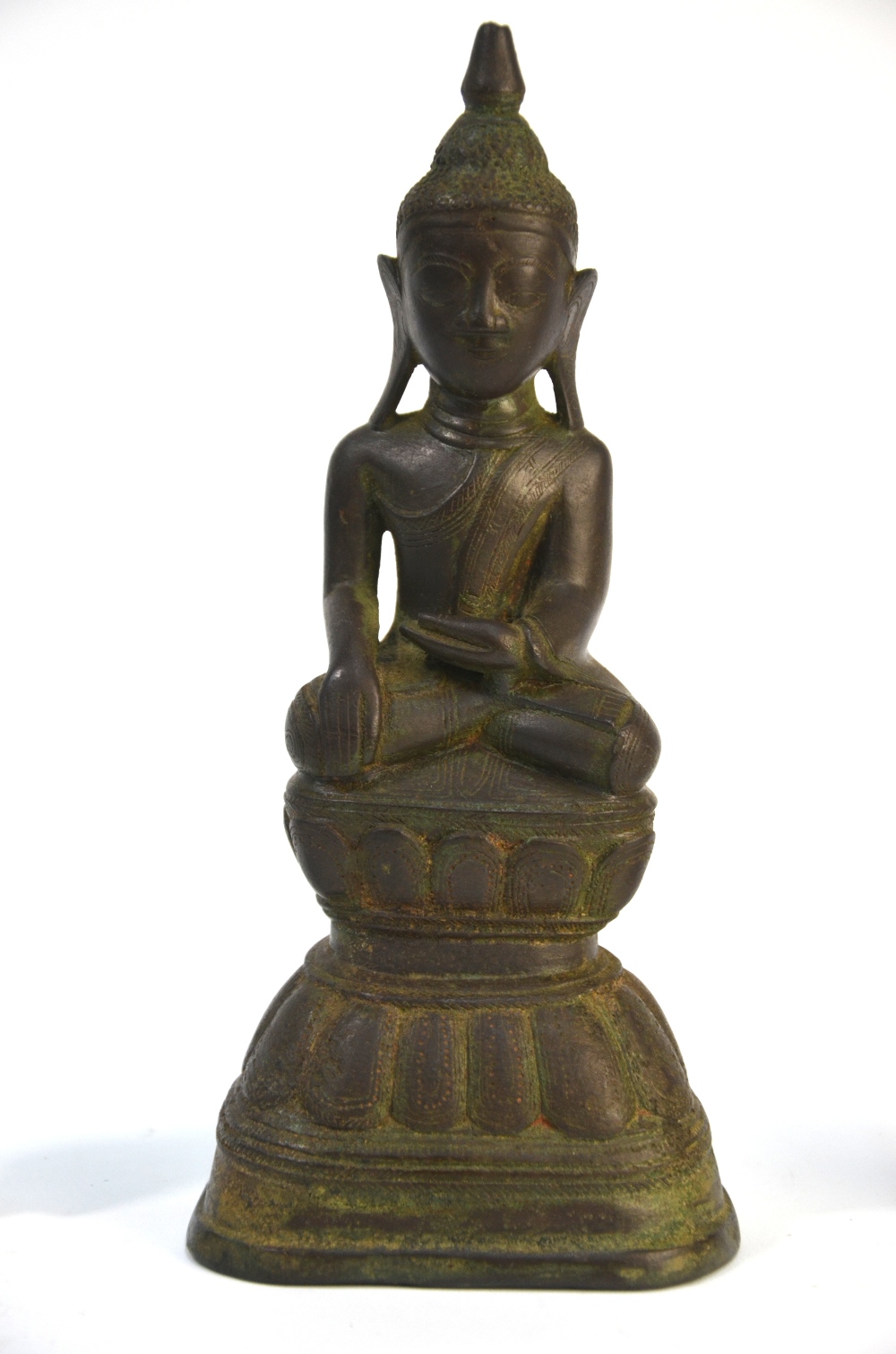 Three Asian metal sculpture, comprising: a standing figure of Krishna, playing the Divine Flute, - Image 3 of 7