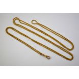 A 15ct yellow gold Prince of Wales style guard chain, fitted with swivel,